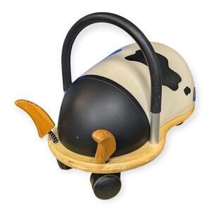 Wheely Bug Cow Small Ride On Toy Prince Lionheart Wooden Toddler Walker Black